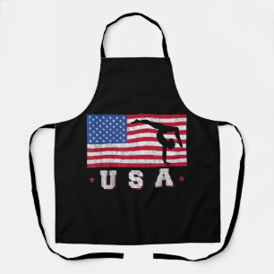 Tablier Patriotic Sports Gift American USA Flag Girls Gymn