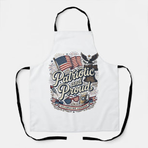 Tablier Patriotique et fier vintage quatrième juillet