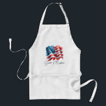Tablier Patriotique Grill Master drapeau américain<br><div class="desc">Préparez-vous à mettre le grill au goût du jour avec ce tablier grillant audacieux, parfait pour tout chef barbecue qui veut apporter une énergie patriotique sérieuse 4 juillet à la cuisine ! Doté d'un drapeau américain dynamique, rouge, blanc et bleu classique, cet tablier est un incontournable pour le fier maître...</div>
