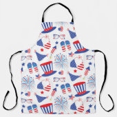 TABLIER PATRIOTIQUE ROUGE BLANC BLEU ÉTÉ OBJETS (Recto)