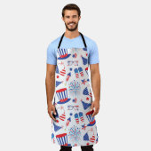 TABLIER PATRIOTIQUE ROUGE BLANC BLEU ÉTÉ OBJETS (Porté)