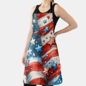 Tablier Patriotique rouge, blanc et bleu 4 juillet (Insitu)