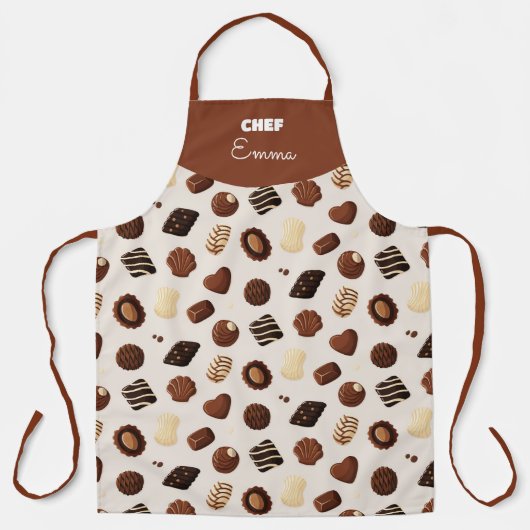 Tablier Patrón de caramelos de chocolate (Recto)