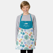 Tablier Patrón de verano con hojas tropicales (Porté)