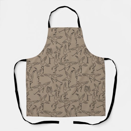 Tablier Patter les yoga poses | Yoga seamless pattern 35 (Recto)