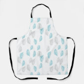 Tablier Pattern Blue & Gray Leaves (Recto)