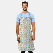 Tablier Patterned apron featuring colorful repeating  (Porté)
