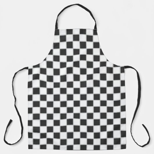 Tablier Patters de Black and White Checker (Recto)