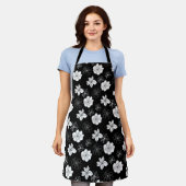 Tablier Patters de Black & White Floral (Porté)