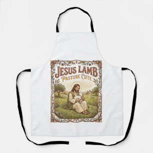 Tablier Pâturage de Jésus agneau Mignon Pâturage de Jésus