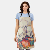 Tablier Paul Cezanne - Aquarelle à trois crânes (Porté)