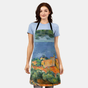 Tablier Paul Cezanne - Estaque aux toits rouges