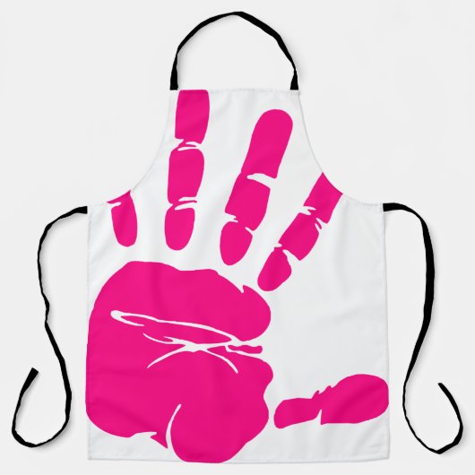 Tablier Paume de peinture rose à la main (Recto)