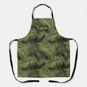 Tablier Paume mousseux Feuille Motif vert ID831 (Recto)