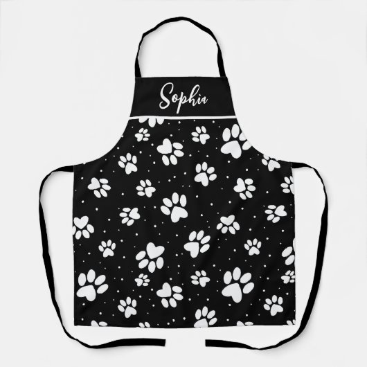 Tablier Paw chien blanc (Recto)