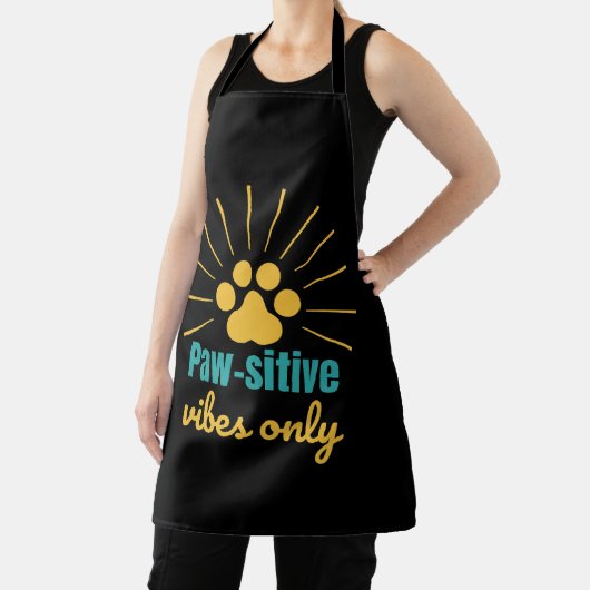 Tablier Paw-sitive Vibes Only cat lover (Insitu)