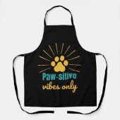 Tablier Paw-sitive Vibes Only cat lover (Recto)