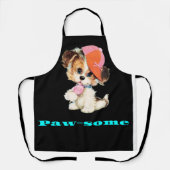 Tablier Paw-some Apron pour Amoureux de les chiens (Recto)