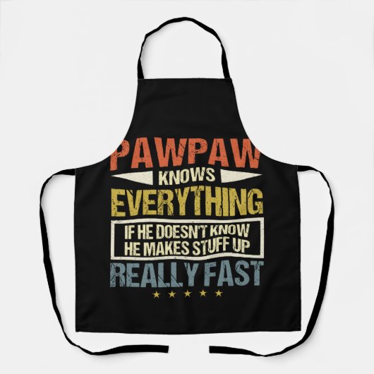 Tablier Pawpaw Sait Tout Ce Qu'Il Fait De Tout (Recto)