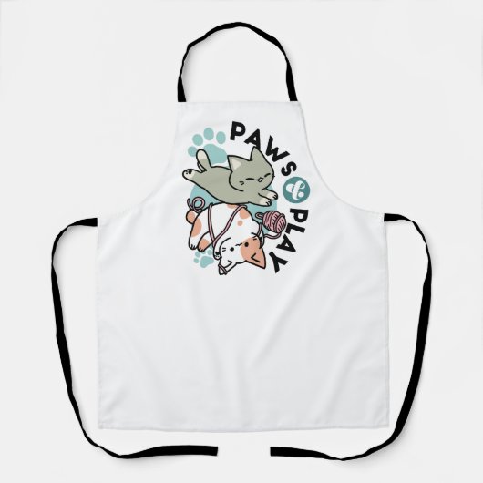 Tablier Paws and Play – Adorable Cat Illustration (Recto)