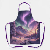 Tablier Pays d'hiver violet mignon fantastique (Recto)