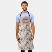 Tablier Pays Floral Roses partout imprimer Personnalisé (Porté)