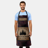 Tablier Pays moderne Nom de famille Cabine dans Wood Head  (Porté)