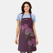 Tablier Pays Moderne Purple Floral Monogramme (Porté)