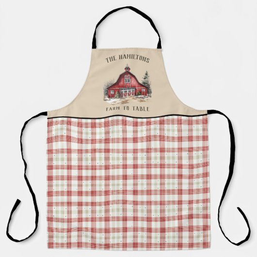 Tablier Pays Noël Plat Personnalisé (Recto)