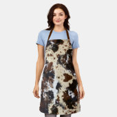 Tablier Pays Occidental Cowhide et Empreinte de léopard (Porté)