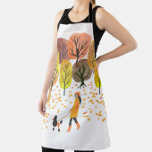 Tablier Paysage d'automne. Illustration Vintage d'aquarell (Insitu)