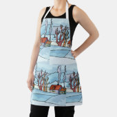 Tablier Paysage de la maison d'hiver (Insitu)