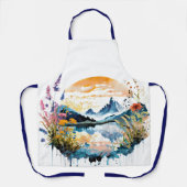 Tablier Paysage de montagne (Recto)