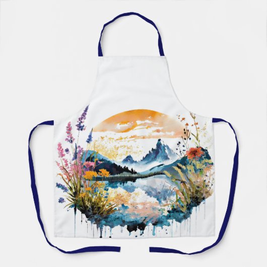 Tablier Paysage de montagne (Recto)