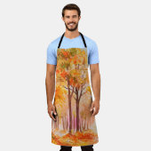Tablier Paysage de peinture à l'huile - forêt d'automne co (Porté)