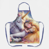 Tablier Paysage de rêve de licorne de fille endormie (Recto)