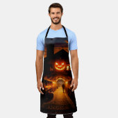 Tablier Paysage d'Halloween cinq (Porté)