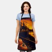Tablier Paysage d'Halloween deux (Porté)