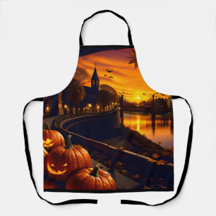 Tablier Paysage d'Halloween deux