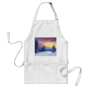 Tablier Paysage d'hiver