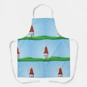 Tablier Paysage du moulin à vent Collines vertes (Recto)