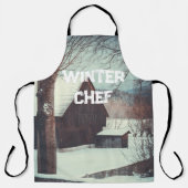Tablier Paysage hivernal (Recto)