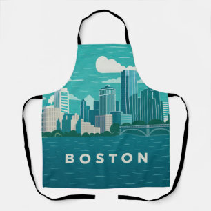 Tablier Paysage nocturne de la ville du Massachusetts Vi