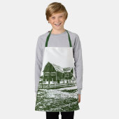 Tablier Paysage rural maison de ferme de style coupe (Porté)