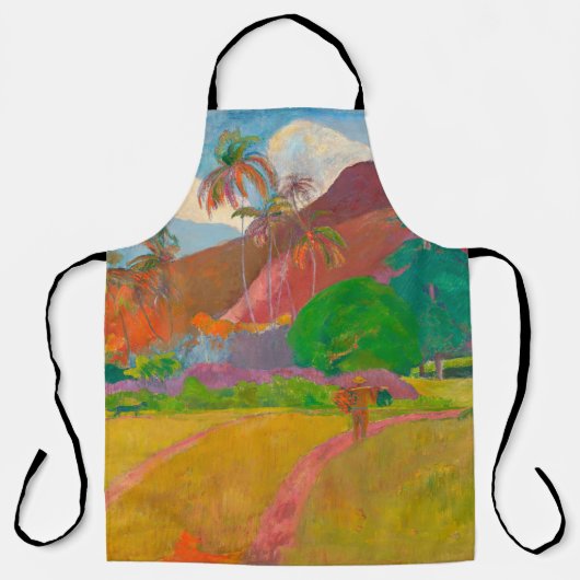 Tablier Paysage tahitien Paul Gauguin Post-impressionniste (Recto)