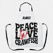 Tablier Peace Love and Crawfish Cajun Name (Recto)