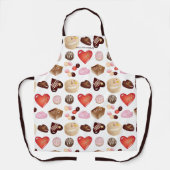 Tablier Peace Love Chocolate Candy Coeur (Recto)