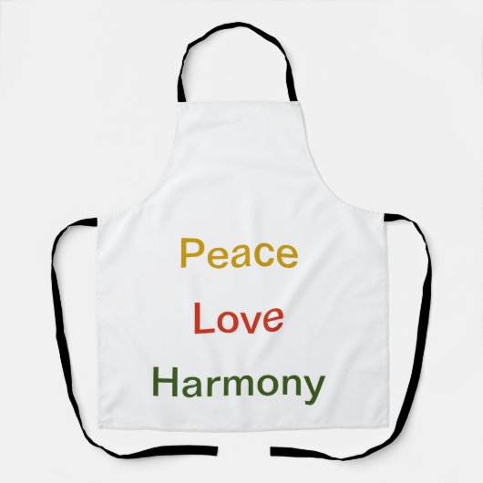 Tablier Peace Love Harmony (Recto)