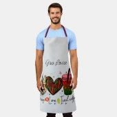 Tablier Peace Love Iced Coffee Fun (Porté)