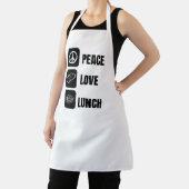 Tablier Peace Love Lunch - Amusement Design pour le déjeun (Insitu)